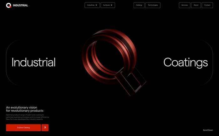 Q-Industrial website preview