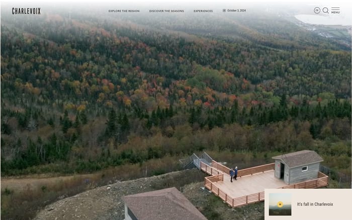 Tourisme Charlevoix website preview