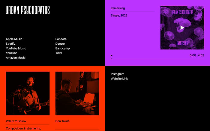 Urban Psychopaths website preview