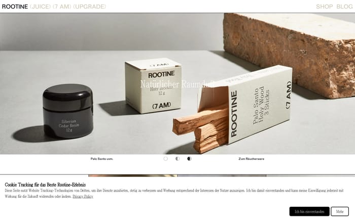 Rootine website preview