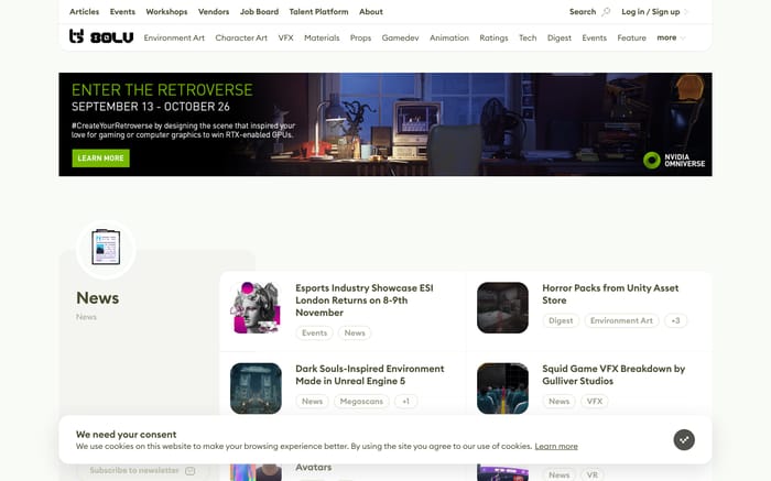80 Level website preview