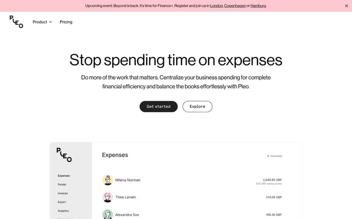 Pleo website preview