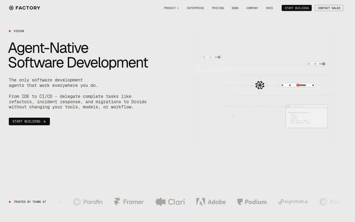 Factory website preview