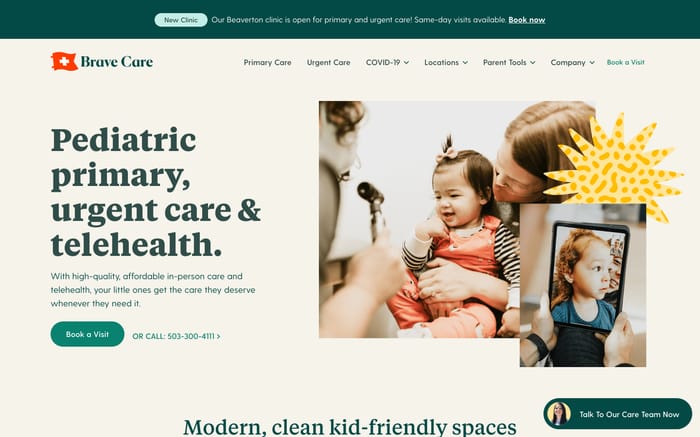 Brave Care website preview