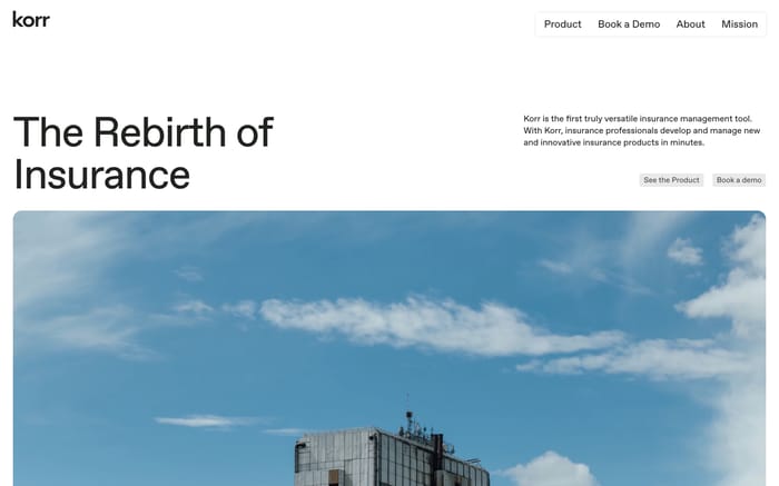 Korr website preview