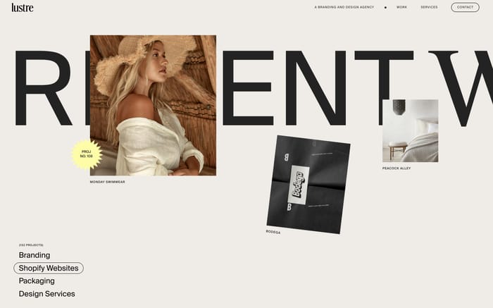 Lustre website preview