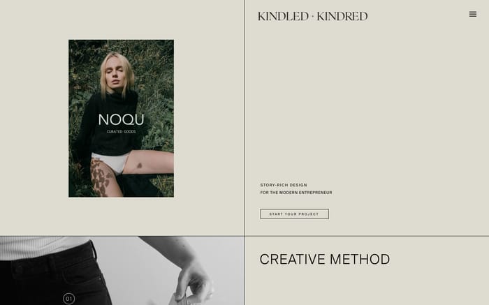 Kindled + Kindred website preview
