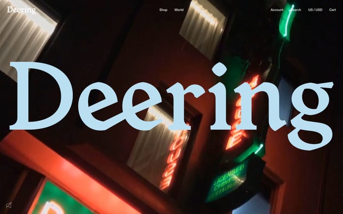 Deering website preview