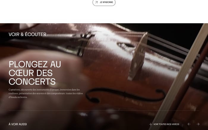 Insula orchestra website preview