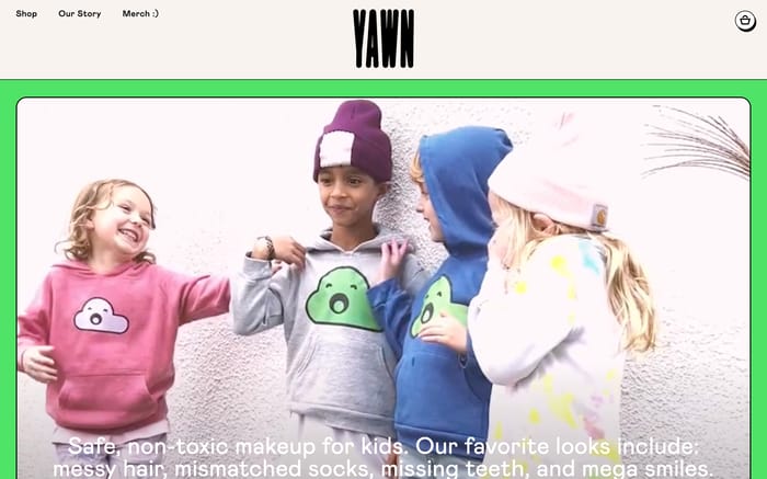 Yawn website preview