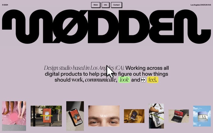 MØdden website preview