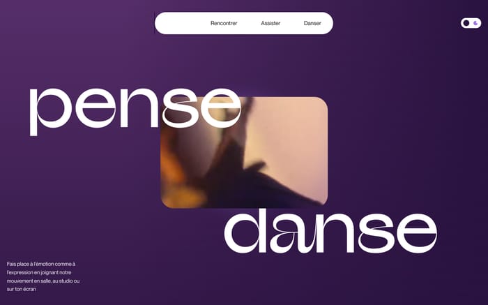 Pense danse website preview