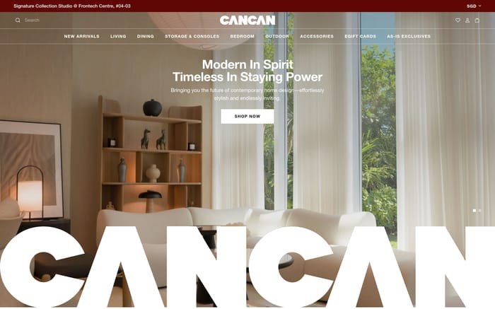 Cancan Furnishings website preview