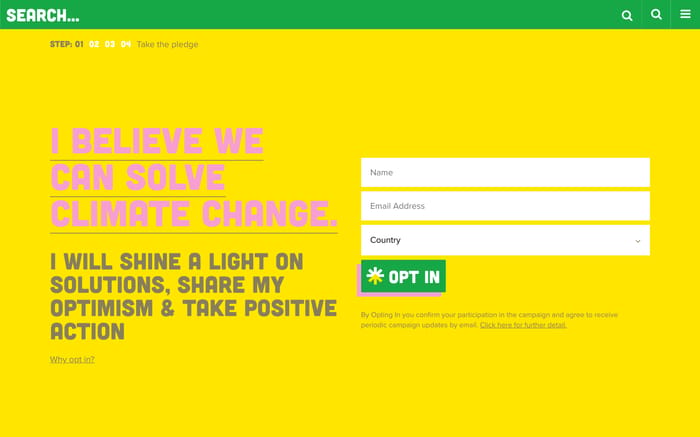 Climate Optimist website preview
