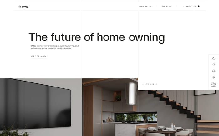 Lvng website preview