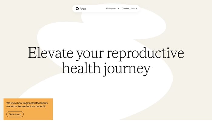Rhea Fertility website preview