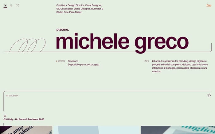 Michele Greco website preview