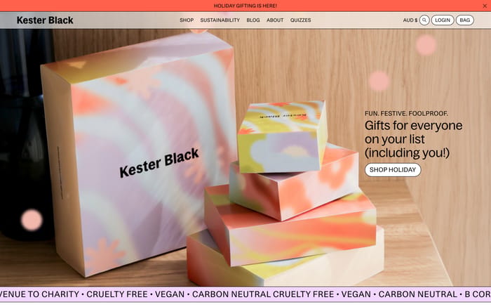 Kester Black website preview