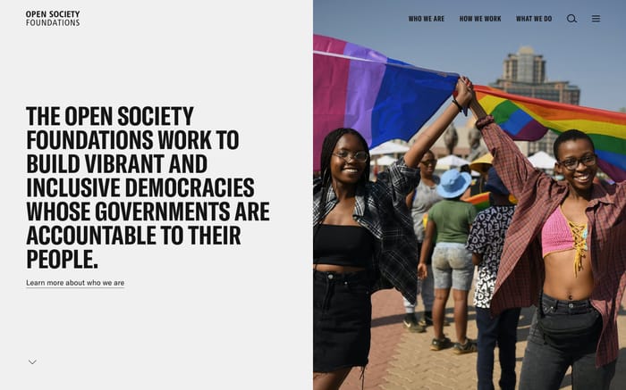 Open Society Foundations website preview