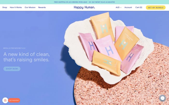 Happy Human website preview