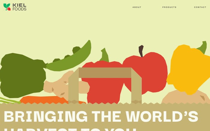 Kiel Foods website preview