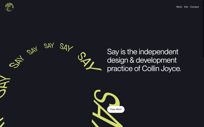 Say Studio website preview
