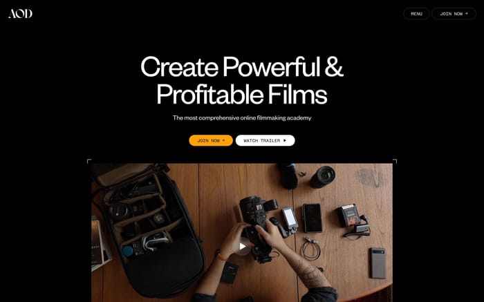 The Art of Documentary website preview