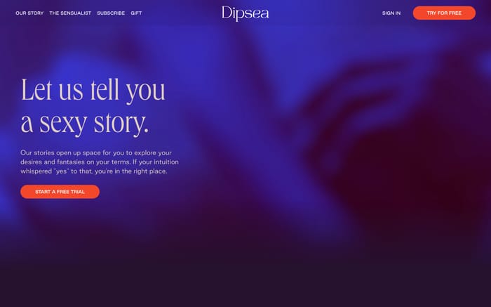 Dipsea website preview