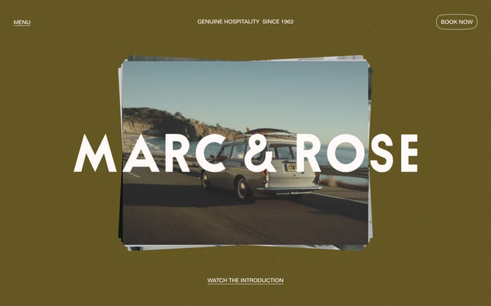 Marc & Rose website preview