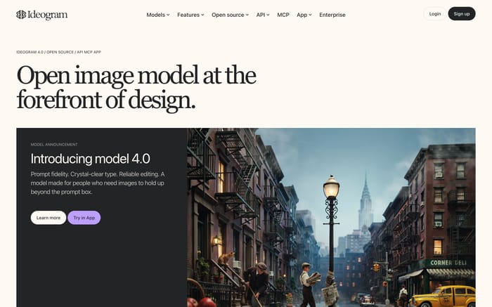 Ideogram website preview