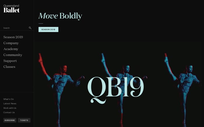 Queensland Ballet website preview