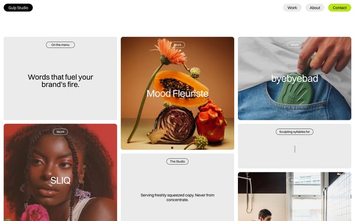 Gulp Studio website preview