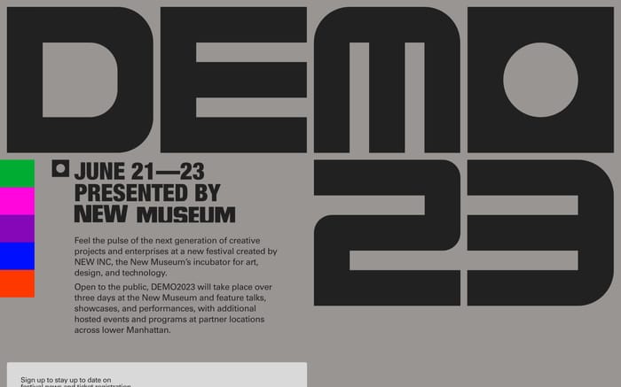 New Inc Demo2023 website preview