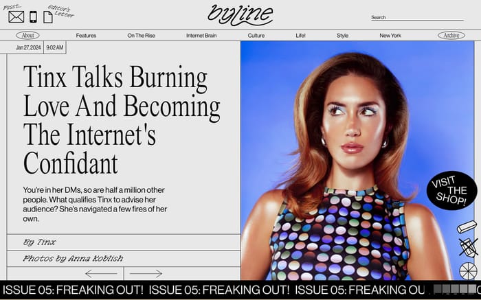 Byline website preview