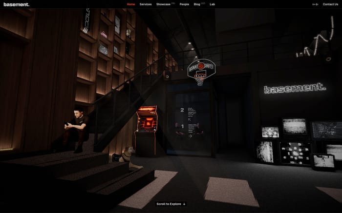 Basement.studio website preview