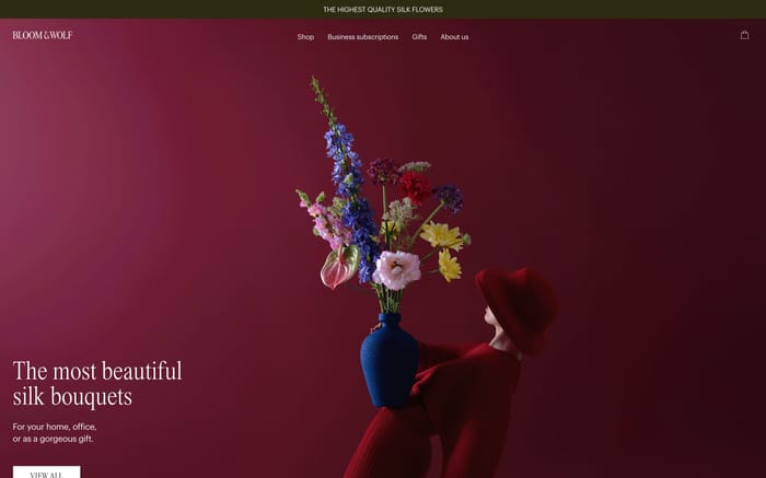 Bloom and Wolf website preview