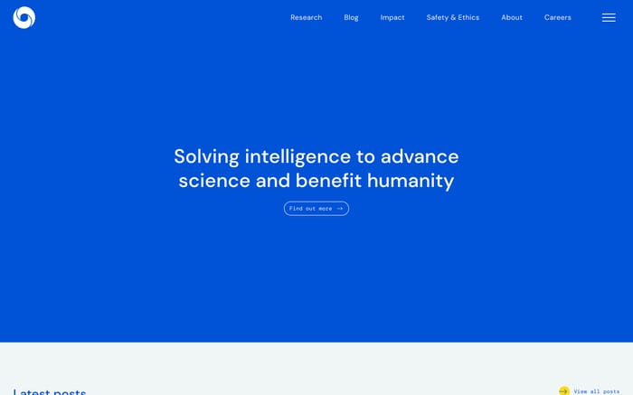 DeepMind website preview