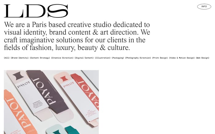Leslie David Studio website preview