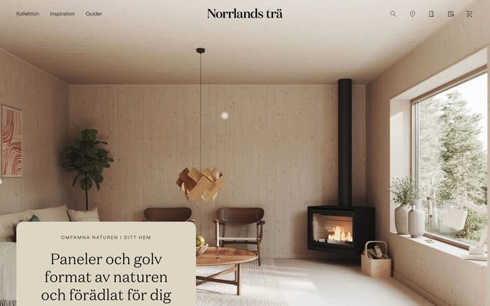 Norrlands tra website preview