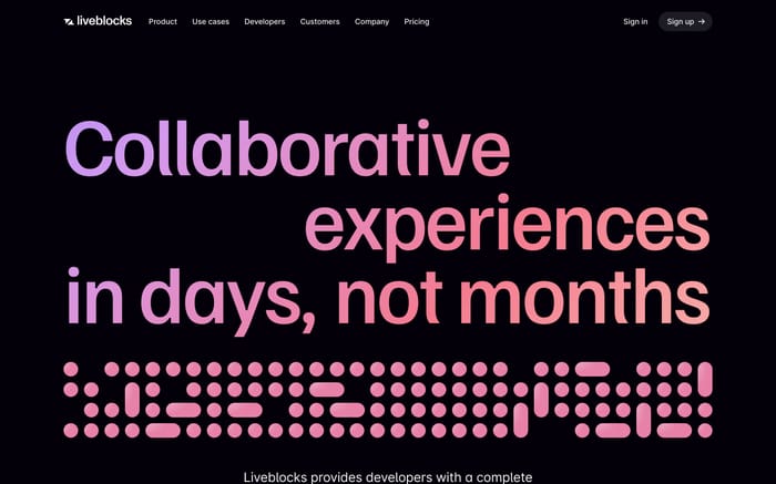 Liveblocks website preview
