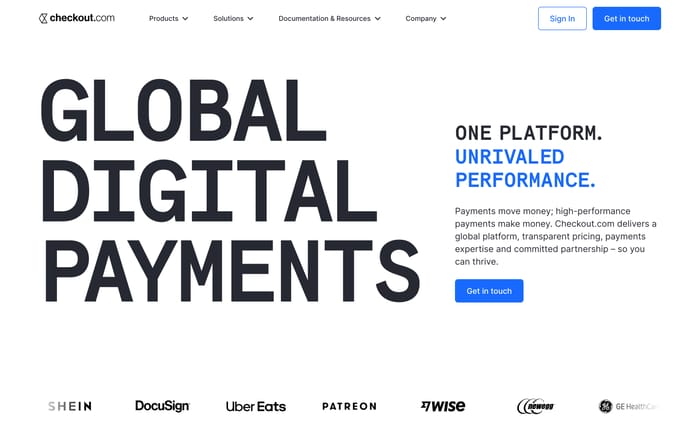 Checkout website preview