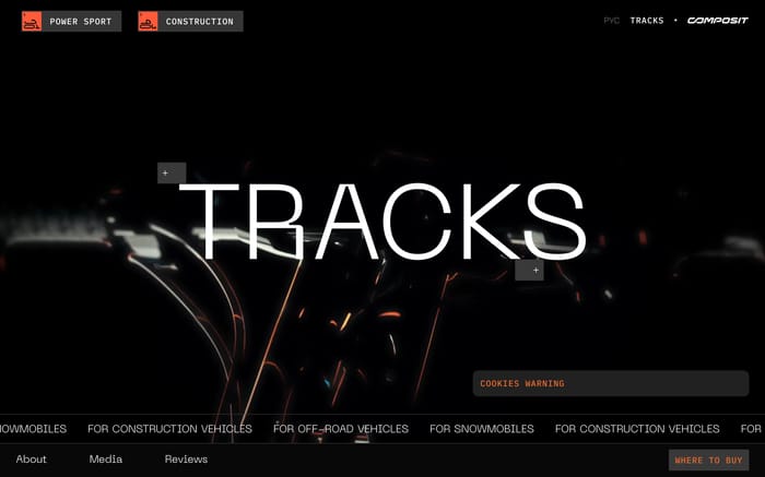Composit Tracks website preview