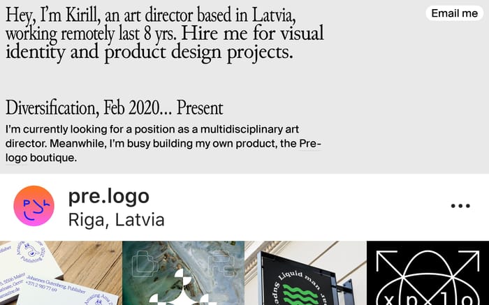 Kirill Belyaev website preview