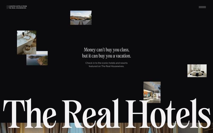 The Real Hotels website preview