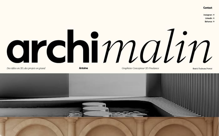 Archi-malin Studio website preview
