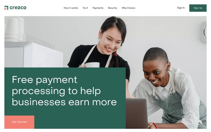 Crezco website preview