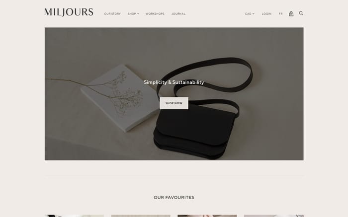 Miljours Studio website preview
