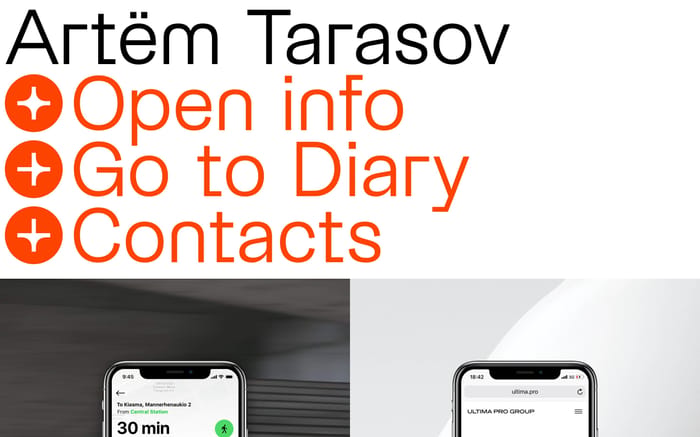 Artëm Tarasov website preview