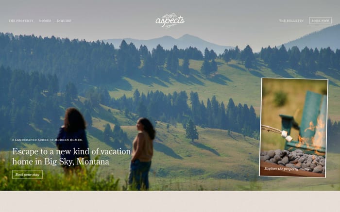 Aspects Big Sky website preview