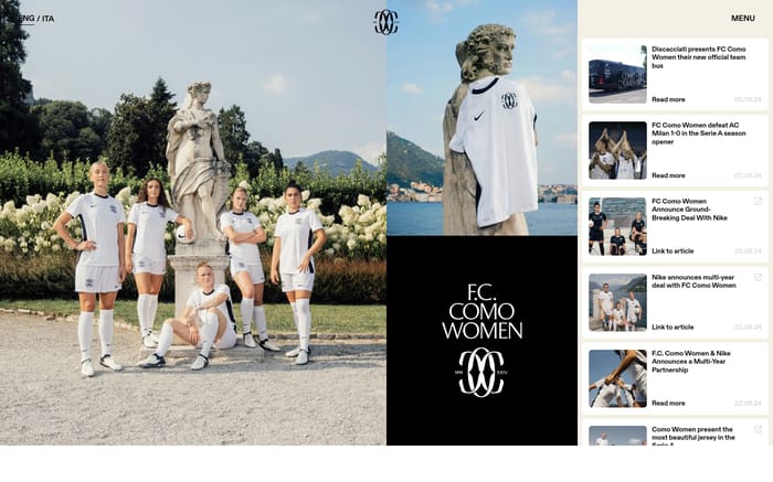 F.C. Como Women website preview